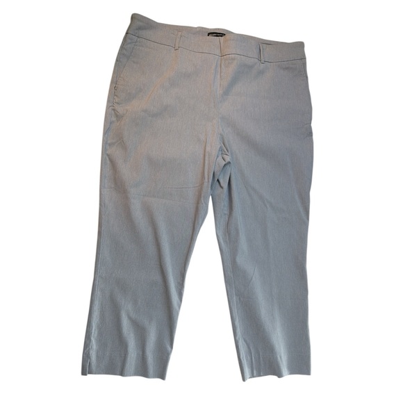 Hilary Radley Pants - Hilary Radley Plus Tummy Control Pull-On Ankle Capri Light Blue Gray 3XL EUC